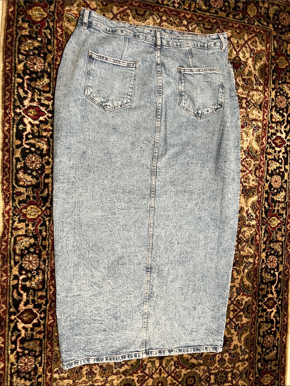 ASOS Long Light Blue Jean Skirt Size 14 - Picture 2 of 5